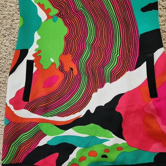 JB By Julie Brown silk sheath dress Size 4 Color pink orange green black  blue - Picture 2 of 11